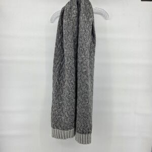 EXPRESS Scarf 86 X 13' Grey New Cable Knit Soft Winter Warm Minimalist Neutral